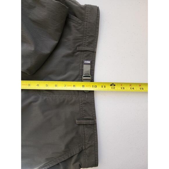 REI Co Op Convertible Hiking Pants Womens 14 Green Relaxed Fit Zip Off Cargo - Picture 13 of 16